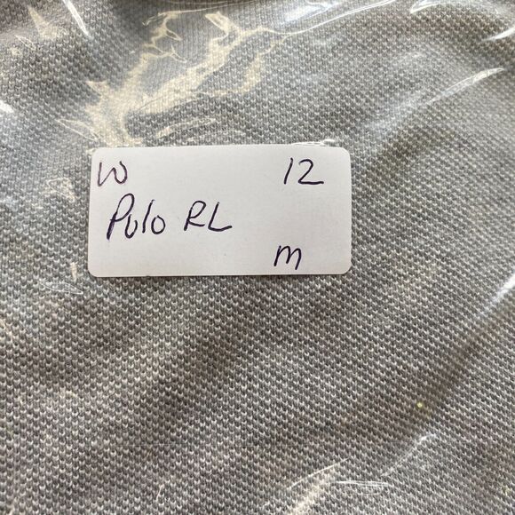 Vintage Polo Ralph Lauren Shirt Medium Mens Cookie Patch Logo Jeans Co Gray 90s - Picture 12 of 12